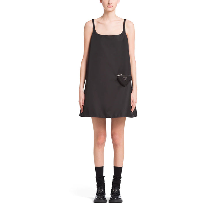 PRADA Logo plaque Sleeveless Dress