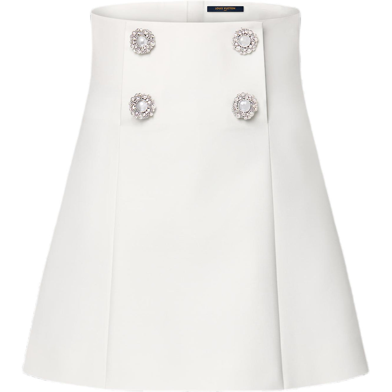 LOUIS VUITTON Jewel Button Mikado Skirt