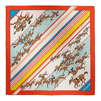 HERMES Mulberry Silk Silk Scarves Women's Vermilion
