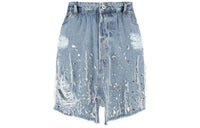 MIU MIU Denim Short Skirts Women's Blue