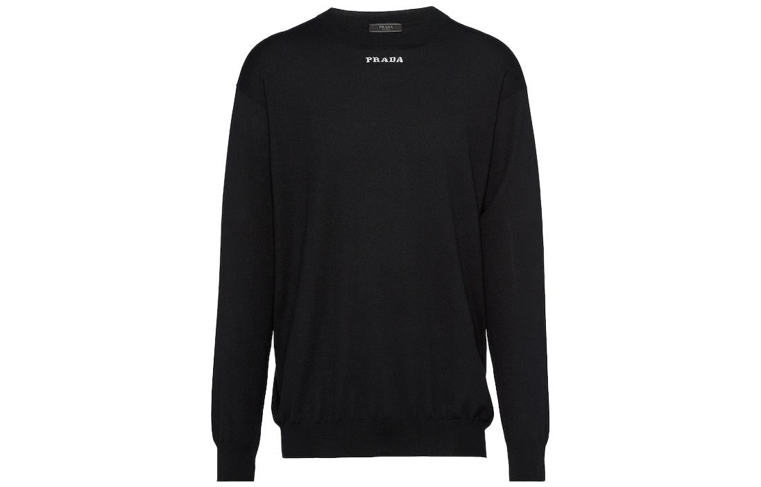PRADA Logo Detailed Crewneck Knitted Jumper