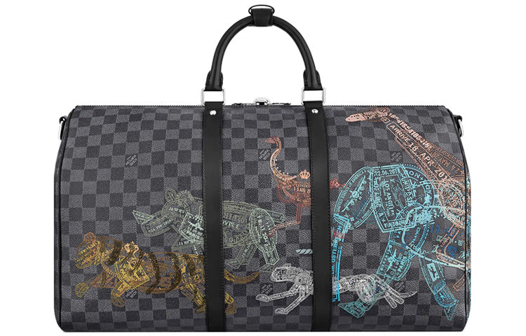 LOUIS VUITTON Keepall Coated Canvas Monkey Bag, Handbag, Shoulder Bag, Crossbody Bag, Travel Bag Men's