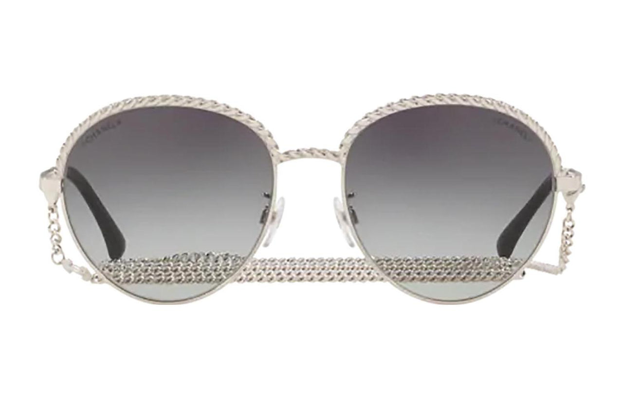 CHANEL Sunglasses Unisex Silver
