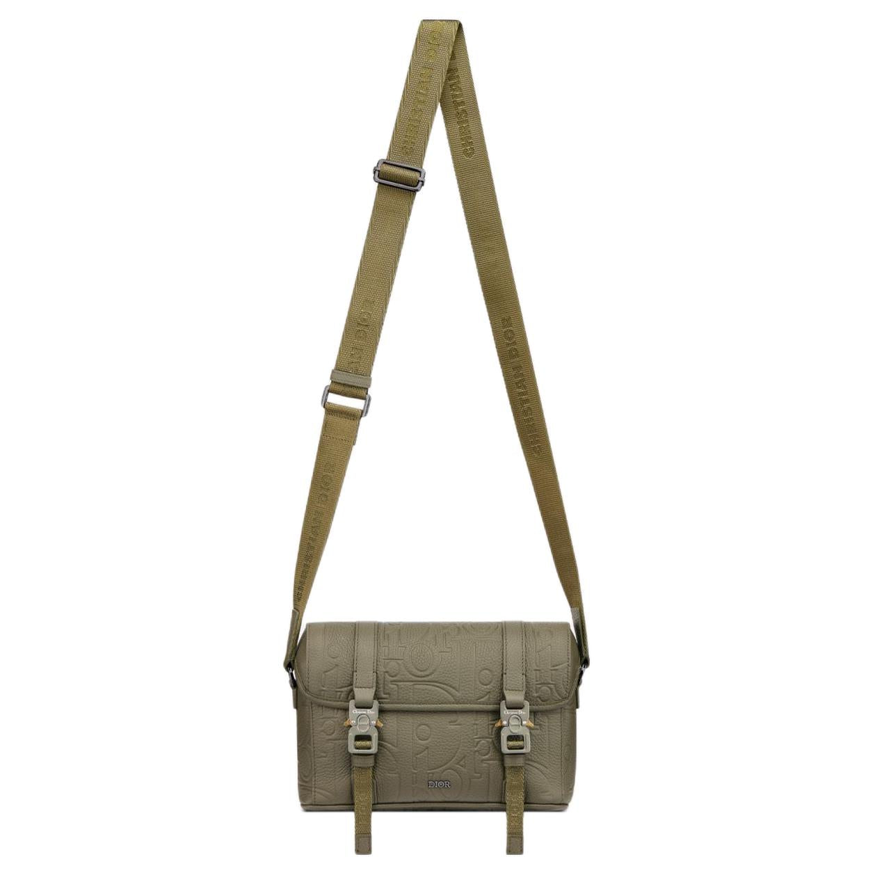 DIOR Hit The Road Grained Calfskin Shoulder Bag, Crossbody Bag Men's Khaki