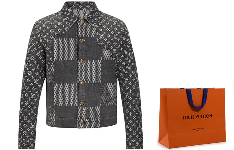 LOUIS VUITTON X Nigo Giant Damier Waves Mngm Denim Jacket