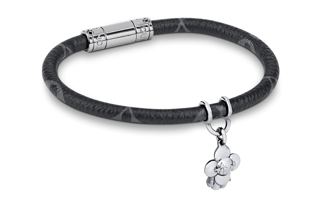 LOUIS VUITTON Canvas Wristbands Unisex Black