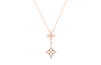 LOUIS VUITTON Color Blossom Double Star Pendant Pink Gold White Mother-of-Pearl And Diamonds