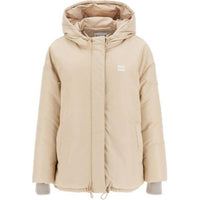 MIU MIU Drawstring Hooded Down Jacket