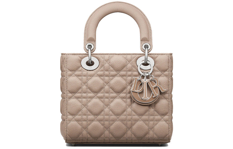 DIOR Lady Dior Cow Leather Dior Bag Shoulder Bag Crossbody Bag Handbag Small Size Women's Hazelnut