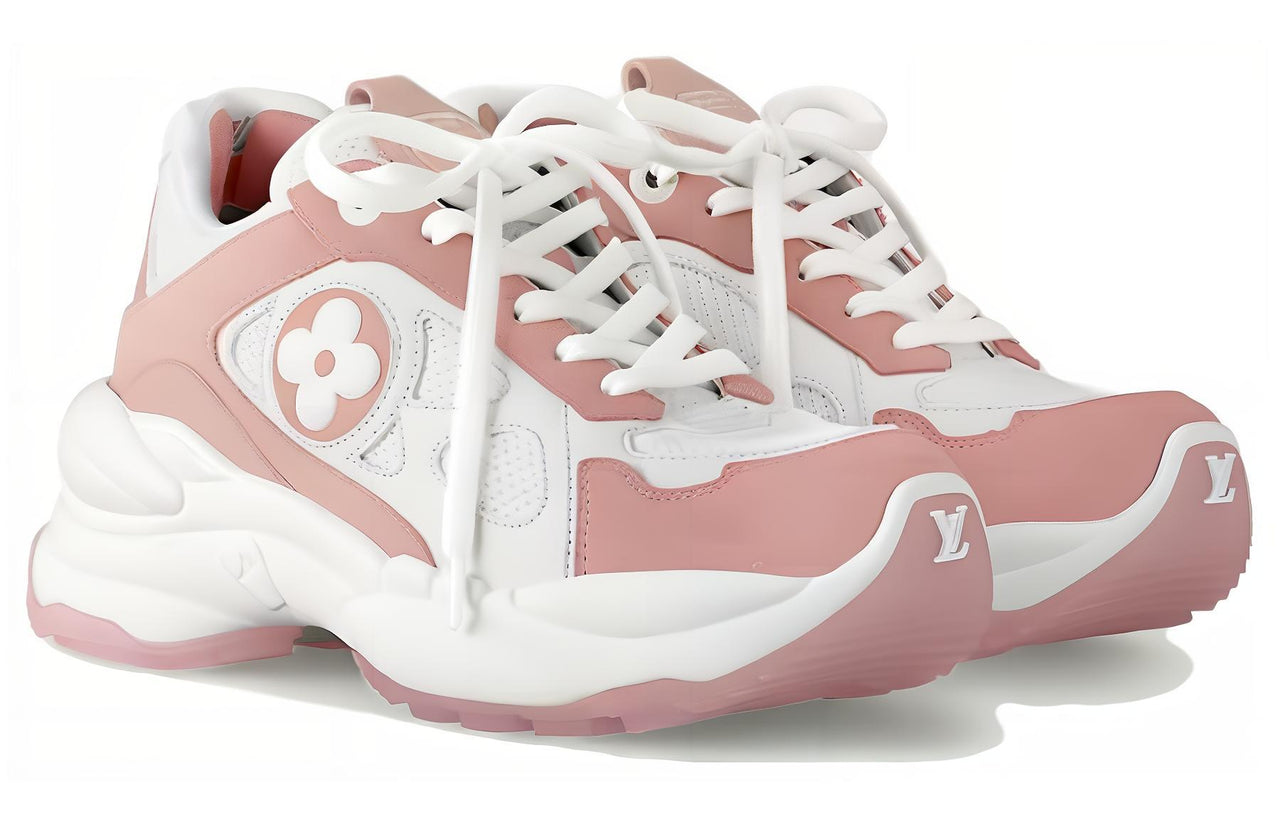 LOUIS VUITTON Run 55 Low-Top Casual Shoes Women's Pink