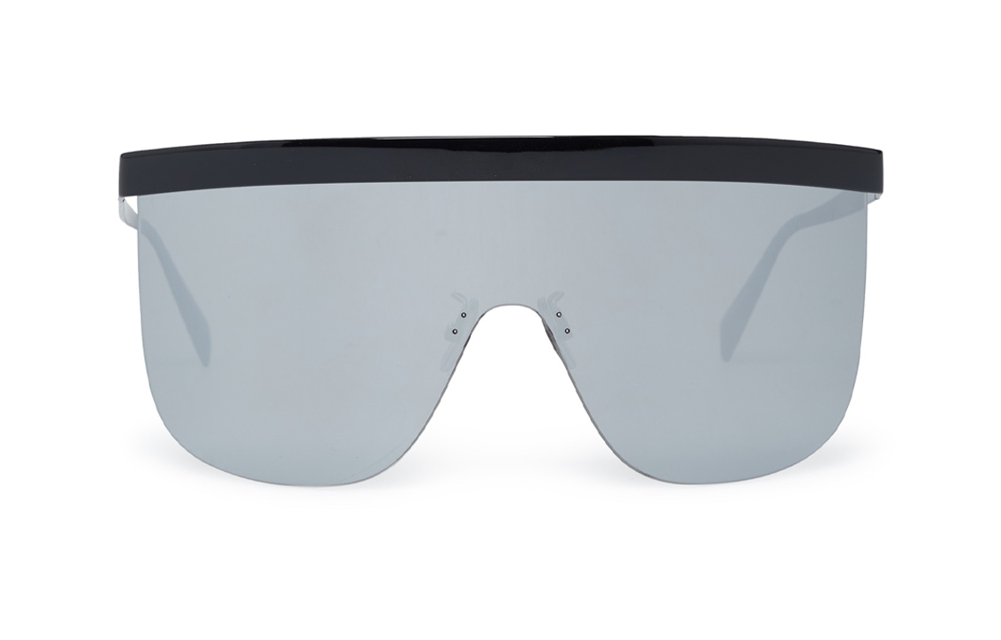 CELINE Metal Irregular Shape Sunglasses Men's Black
