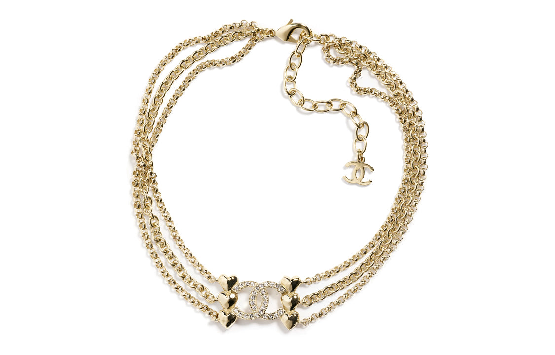 CHANEL Metal Necklaces Women's Gold