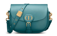 DIOR Bobby Smooth Finish Calfskin Crossbody Bags Shoulder Bags Women's Deep Sea Blue