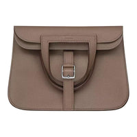 HERMES Halzan Swift Calfskin Shoulder Bag Crossbody Bag Mini Unisex Elephant Gray