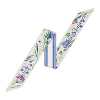 DIOR Mulberry Silk Scarves Women's Blue