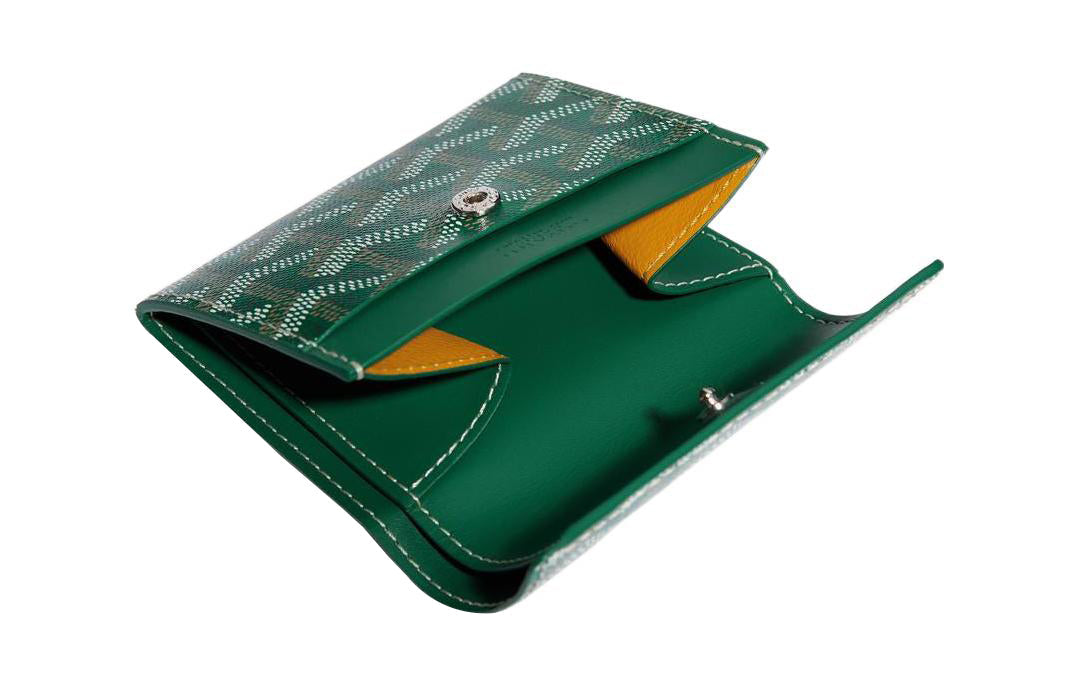 GOYARD MARIGNY Canvas With Calfskin Coin Purse Women's Green