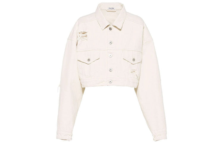 MIU MIU Denim Jacket Women's White