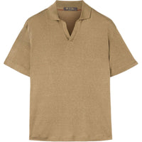 Loro Piana FW24 Polo Shirt Men's Gray Khaki Color