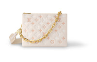 LOUIS VUITTON Coussin Sheepskin Shoulder Bag Crossbody Bag Small Size Women's Milk White