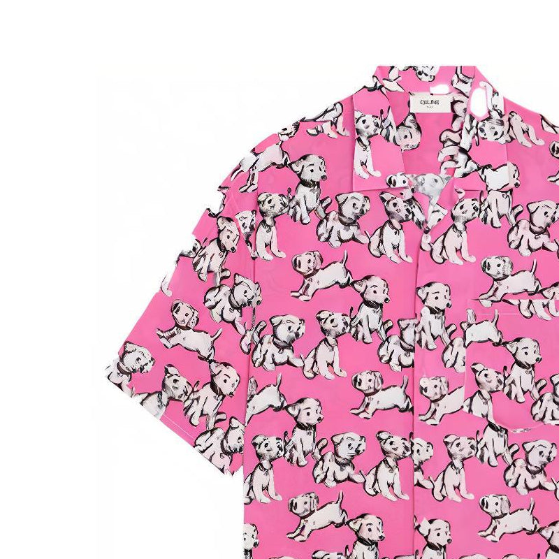 CELINE Hawaiian Shirt In Viscose With Artist Print