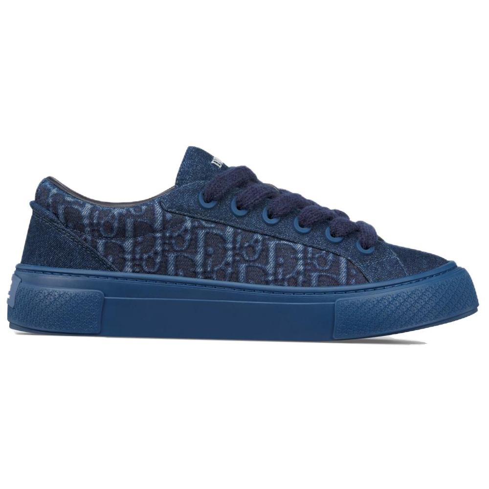 DIOR B33 Platform Shoes Low Top Skateboard Shoes Men's Blue