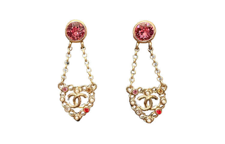 CHANEL Earrings Women's Gold