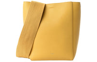 CELINE Sangle Cow Leather Bucket Bag Tote Bag Shopping Bag Shoulder Bag Crossbody Bag Regular Women's Yellow