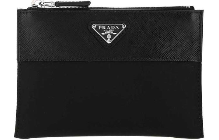 PRADA Leather Handbag Men's Black