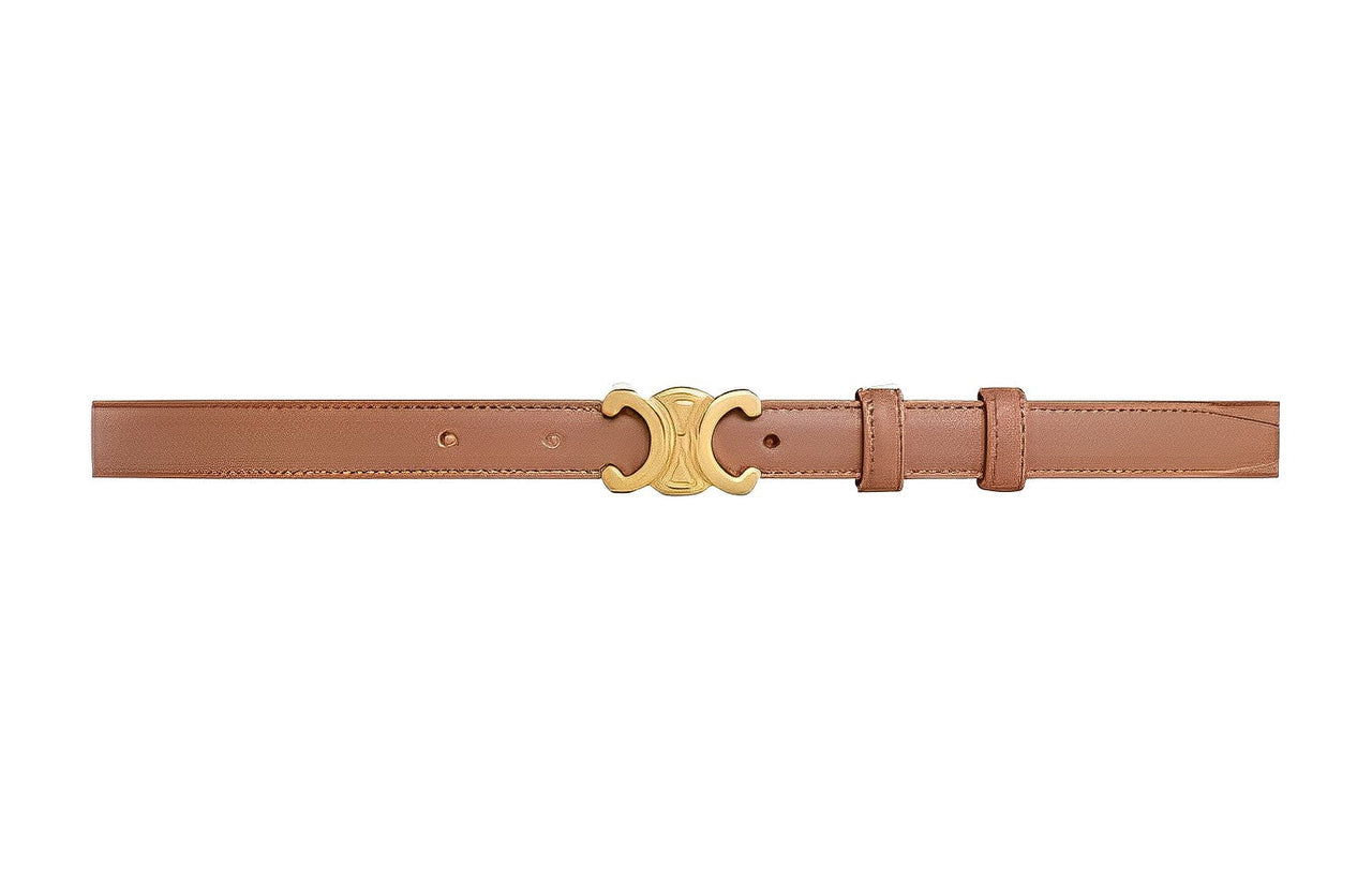 CELINE Leather Belts Women's Brown