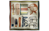 HERMES Silk Scarves Men's Multicolor