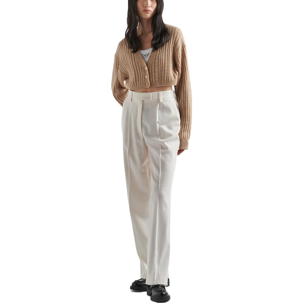 PRADA Cashmere Sweaters Women's Camel Brown