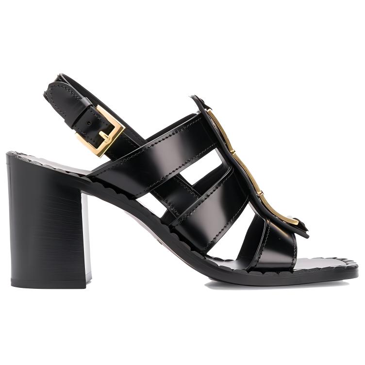 PRADA Block Heel High Heels 8.5cm Women's Black