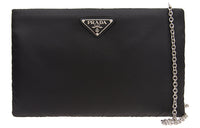 PRADA Nylon Fabric Shoulder Bag Women's Black