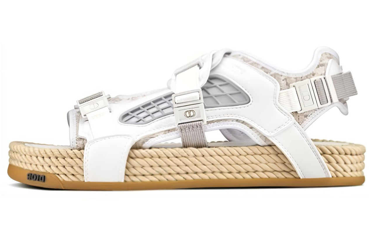 DIOR Atlas Sandal White Suede