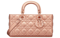 DIOR Lady D-JOY Sheepskin Daisie Bag Shoulder Bag Crossbody Bag Handbag Medium Size Women's Neon Pink