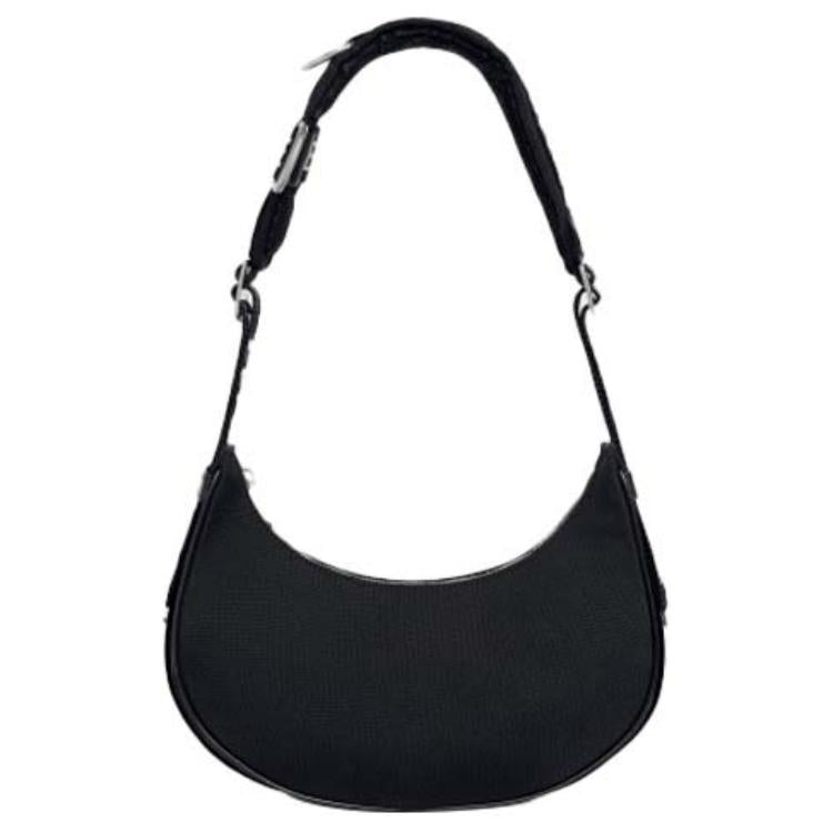 CELINE AVA Fabric Shoulder Bag Handbag Medium Size Men's Black
