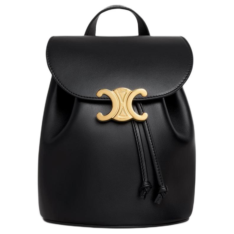 CELINE Smooth Cow Leather Backpack Women's Black