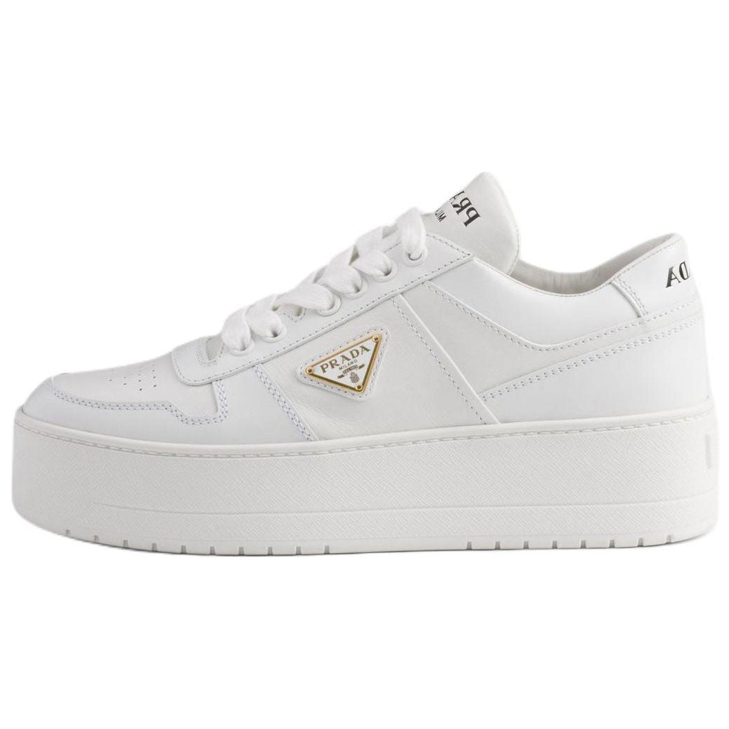 PRADA Downtown Bold Low-Top Skateboard Shoes 5cm Women's White