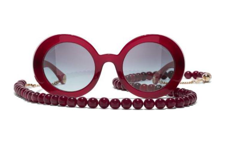CHANEL Sunglasses Women's Red