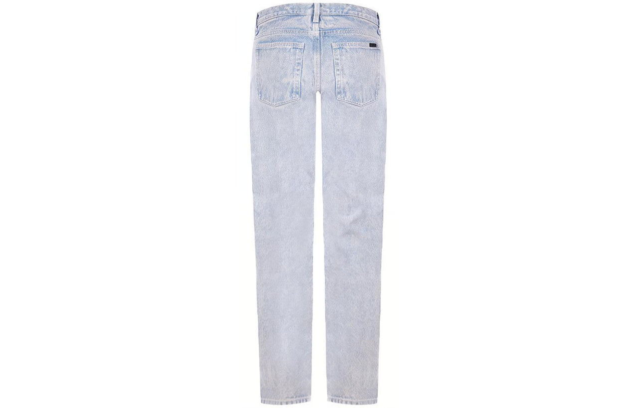 SAINT LAURENT Button Detailed Low Waist Jeans