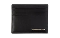 PRADA Leather Card Holder Men's Black