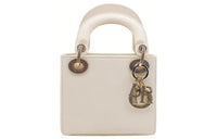 DIOR Lady Dior Lizard Skin Dior Bag Shoulder Bag Crossbody Bag Handbag Mini Women's Milk White