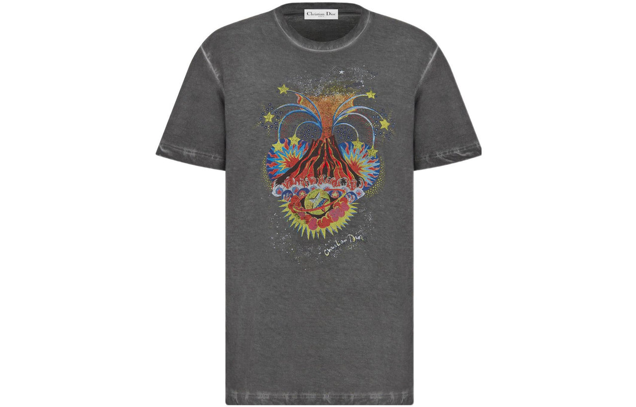 DIOR SS22 Drop Shoulder Sleeve T Shirt Women's Gray