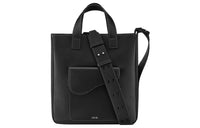 DIOR Saddle Grained Calfskin Horseback Tote Bag Shopping Bag Shoulder Bag Crossbody Bag Handbag Men's Black