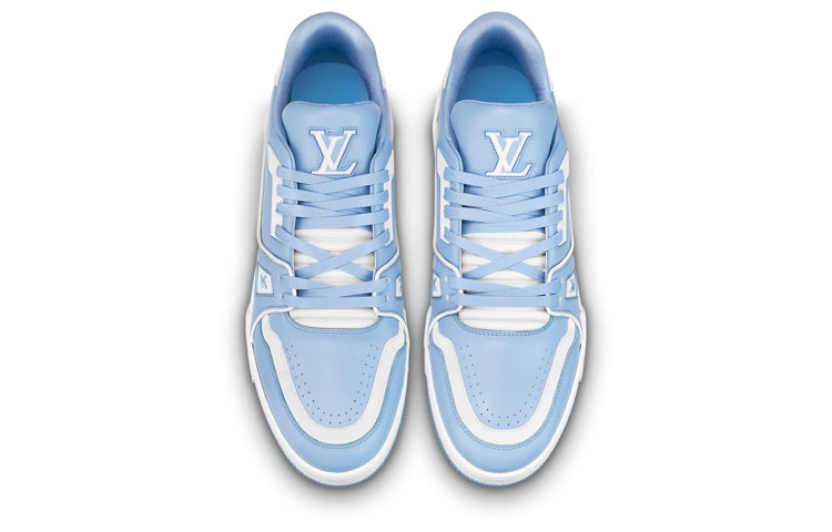 LOUIS VUITTON Lv Trainer #54 Light Blue White