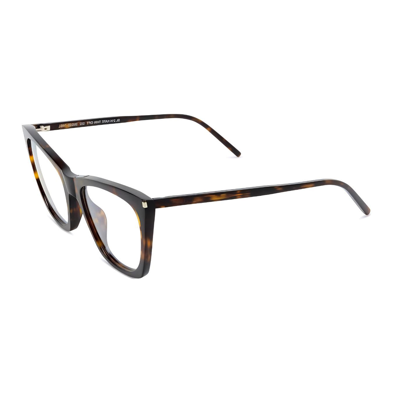 SAINT LAURENT Acetate Cat Eye Eyeglass Frames Women's Brown