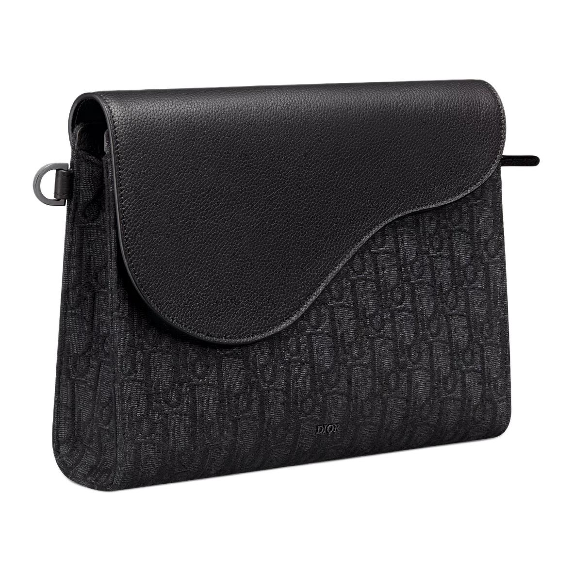 DIOR Cotton Clutch Unisex Black