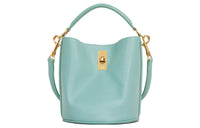 CELINE TEEN BUCKET Smooth Cow Leather Bucket Bag Handbag Shoulder Bag Crossbody Bag Women's Cool Mint Green