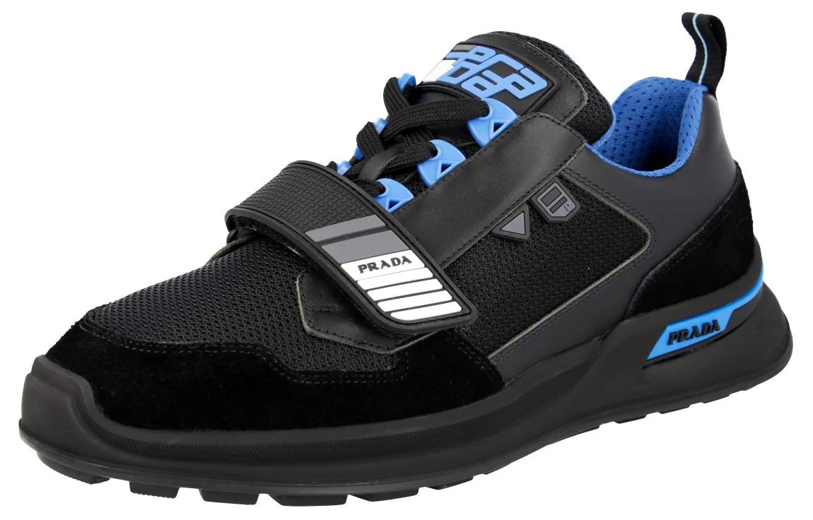 PRADA Mechano Leather Black Blue