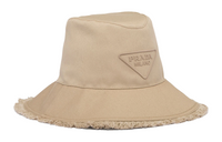 PRADA Embroidered Triangle-logo Drill Hat